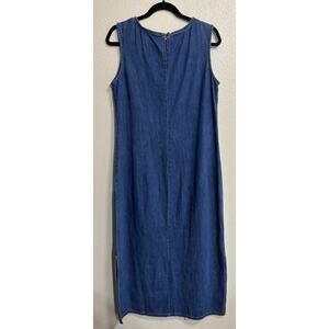 Vintage Studio Ease Size 8 Women’s 90’s Denim Maxi Dress Cotton Cottage Boho